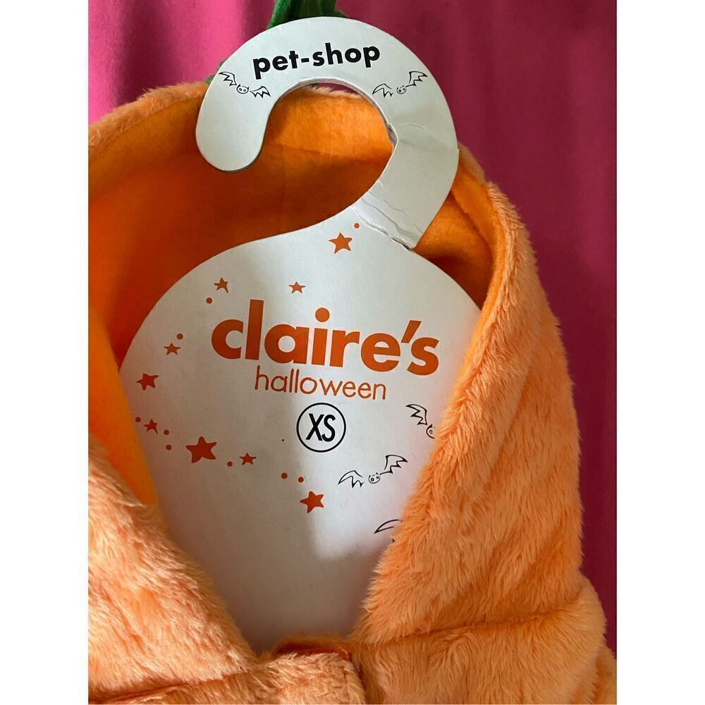 Claires dog pumpkin Halloween costume/coat size extra small - Picture 5 of 5